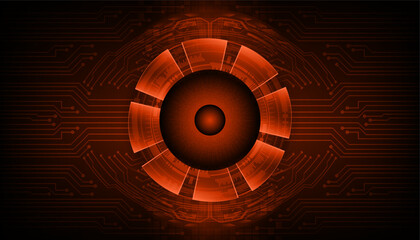 eye cyber circuit future technology concept background