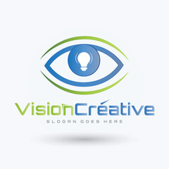 Obraz premium Eye Logo design vector template. Colorful media icon. Creative Vision Logotype concept. Colorful Eye Logo vision.