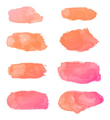 splashes of watercolor, brush strokes on transparent background, extracted, isolated, png file