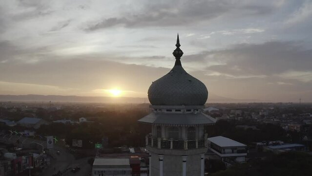 AH - S-LOG Raw File - Baiturrahman Mosque, The Most Beautiful Mosque in Southeast Asia, at Sunrise
