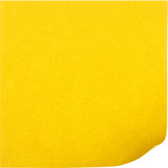 Obraz premium Yellow sheets of note papers with curled corner isolated on white background, clipping path