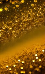Festive abstract christmas texture, golden bokeh particles and highlights on dark background. AI genereated. Glitter lights grunge background, gold glitter defocused abstract Twinkly Lights pattern