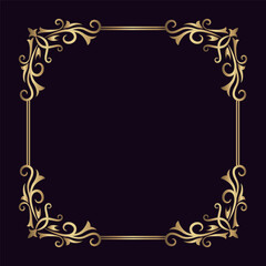 vintage frame border ornament, floral decorative