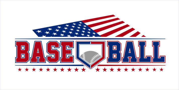 Baseball team design isolated on white background. School spirit shirts sport fan emblem. For print or cut (Cricut, Silhouette). 
 