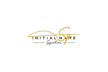 Initial SP signature logo template vector. Hand drawn Calligraphy lettering Vector illustration.