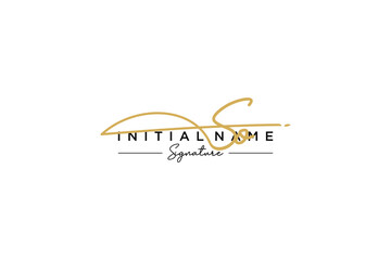 Initial SO signature logo template vector. Hand drawn Calligraphy lettering Vector illustration.