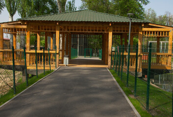 large wooden gazebo for relaxtion