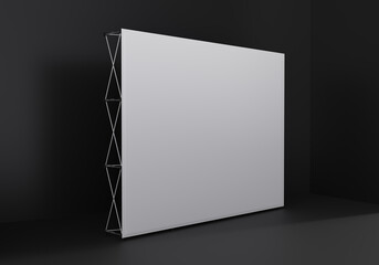 Cloth Exhibition Banner Wall image with copy space for mockup and illustrations. 3D Rendered Product Image.