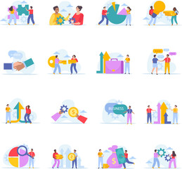 Fototapeta premium Business Merger Compositions Collection