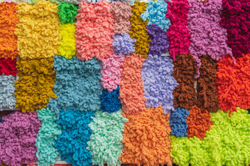 Fototapeta na wymiar Colorful yarn background texture.