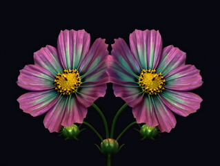 Cheerful Cosmos: A Burst of Color in Your Garden. Generative AI