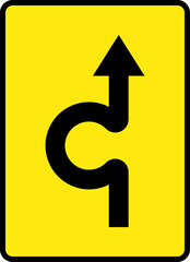 Detour icon in flat style. Bypass symbol for your web site design, logo, app Vector.