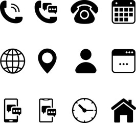 Phone icon. Chat icon. Telephone call sign. Contact icon phone mobile call. Contact us symbol. Cell phone pictogram. Vector illustration.