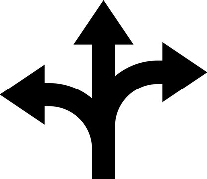 Detour icon in flat style. Bypass symbol for your web site design, logo, app Vector.