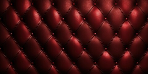 Red Leather Upholstery Background, generative ai