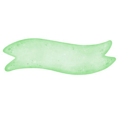 Green ribbon banner, text box