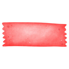 Red ribbon banner, text box