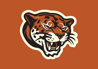 A logo of a wild cat’s head, designed in esports illustration style, Cougar Puma Tiger Panther Mascot Head Vector Graphic, Multipurpose Logo