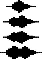 Sound equalizer vector set, music sound equalizer, audio waves, Music equalizer. recording sound equalizer vector illustration
