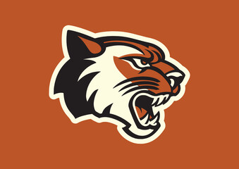 A logo of a wild cat’s head, designed in esports illustration style, Cougar Puma Tiger Panther Mascot Head Vector Graphic, Multipurpose Logo
