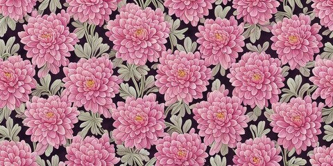 texture with pink flowers Ai generative