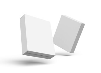 White box isolated on a white background 3d Rendering 