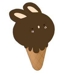 rabbit chocolate ice cream