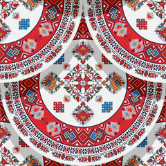 Bulgarian embroidery seamless pattern 5