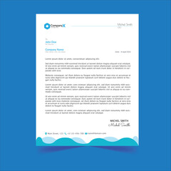 corporate company business modern letterhead design template.