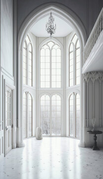 white tall windows in a clean house