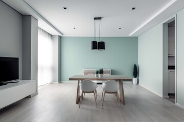 interior decor light space floor living room comfortable luxury green home. Generative AI. Generative AI