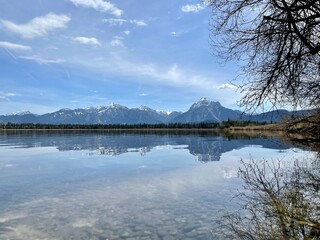 lake and mountains