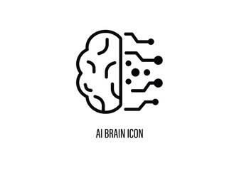 Artificial intelligence line icon. brain, ai, head, machine, technology and more.