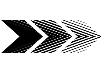 Black vector arrow on a white background. Pointer, Design element. Navigation. Contemporary pattern. Trendy vector background