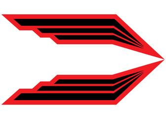 Vector arrow on a white background. For web design, digital printing, printing, textiles, wallpaper, interior decor, clothing, packaging. Trendy vector background