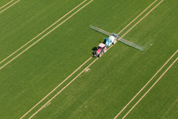 aerial view of the tractor