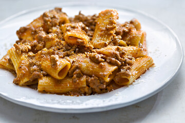 rigatoni bolognese pasta comfort food
