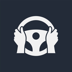 Steering wheel icon.