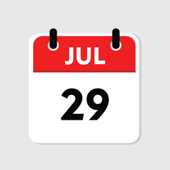 29 july icon with white background