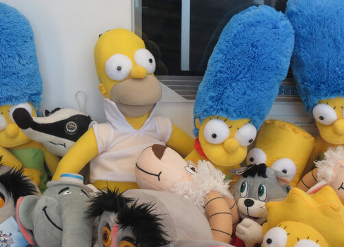 Simpson family plushes in Vilnius