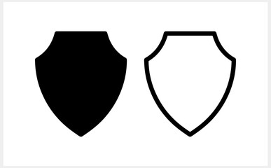 Shield, guard icon isolated. Stencil filled flat sign. Vector stock illustration. EPS 10
