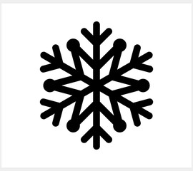 Snowflake icon isolated. Christmas and winter emblem. Xmas design. Vector stock illustration. EPS 10