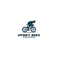 sport bike logo template in white background