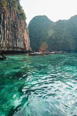 travel by longtail boat in Phi Phi islands