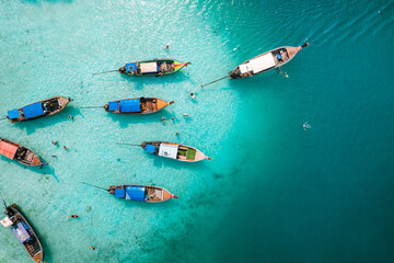 travel by longtail boat in Phi Phi islands