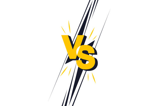 Versus banner. VS. Game battle on isolated white background. Vector illustration template, background, and poster.