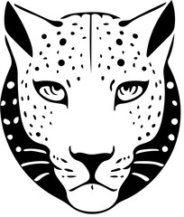 head of a Leopard | Leopard vector illustration | tattoo art of Leopard