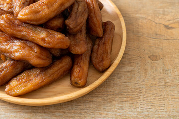 sun dried banana on plate