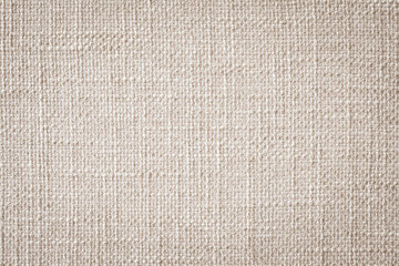 Plakat Hessian sackcloth woven texture pattern background in light cream beige brown color