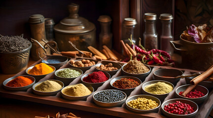 Fototapeta premium spices and herbs